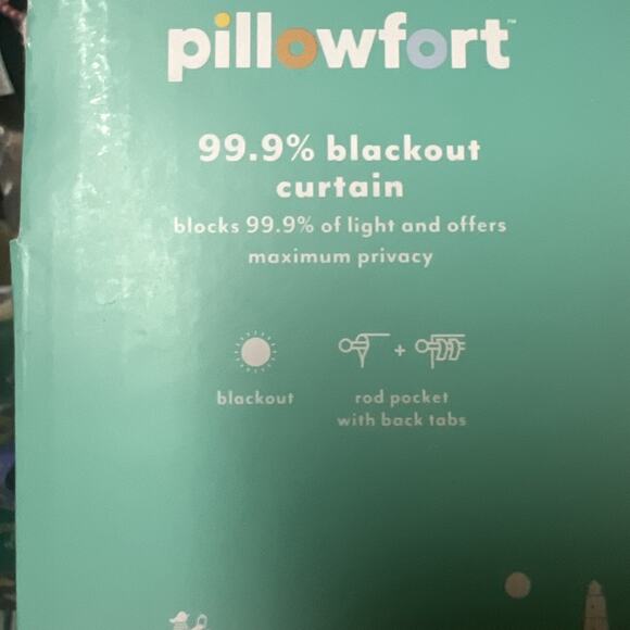 Pillowfort Pink Twill Blackout Curtain Panel Tab Rod Pocket 42 X 84” Brand New - Picture 4 of 5